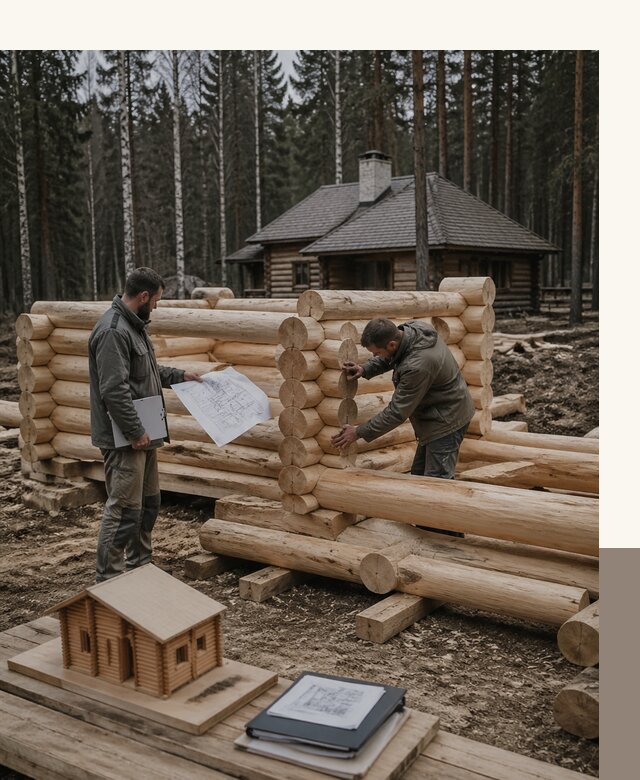 Проектирование и строительство домов из бревна в Белове